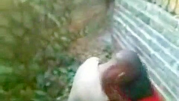 African Couple Taped In Hard Fuck Outdoor