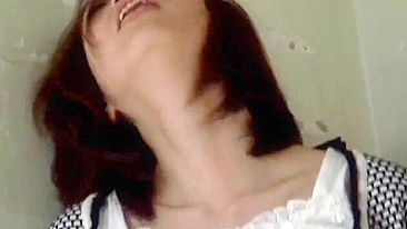 XXX Uncensored - Masturbation session of a naughty Japanese neighbor is secretly captured by a voyeur.