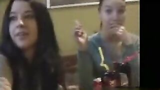 Three drunk sluts got filthy in dirty toilet sex