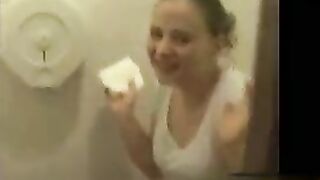 Three drunk sluts got filthy in dirty toilet sex