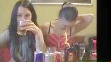 Three drunk sluts got filthy in dirty toilet sex