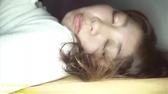 Drunk Asian teen pussy exploration and rough sex with boyfriend