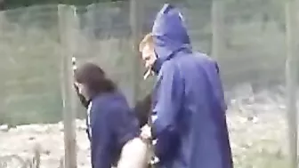 Uninhibited, Raucous, Drunken Couple Fucking in Public