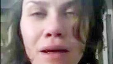 Drunk Amateur Brunette Gets Mouth-Fucked and Cummed on