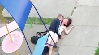 Fuckin' Drunk Russians Get Freaky in Public Park