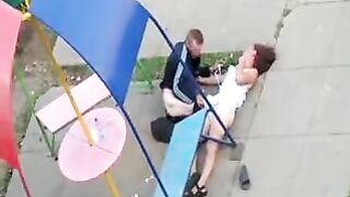 Fuckin' Drunk Russians Get Freaky in Public Park