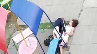 Fuckin' Drunk Russians Get Freaky in Public Park