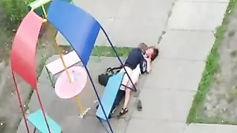 Fuckin' Drunk Russians Get Freaky in Public Park