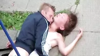 Fuckin' Drunk Russians Get Freaky in Public Park Fuckin' Drunk Russians Get Freaky in Public Park