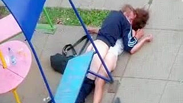 Fuckin' Drunk Russians Get Freaky in Public Park