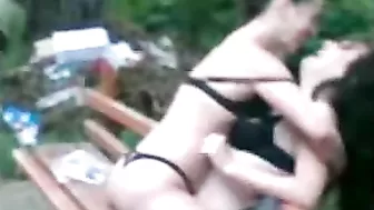 Drunk Guy gets pissed off at his girl's public makeout with another, loses control and goes ballistic!