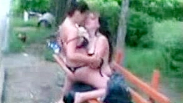 Drunk Guy gets pissed off at his girl's public makeout with another, loses control and goes ballistic!