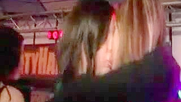 Fucking Wasted Drunk Sluts Fuck Each other's Asses in Public CFNM Orgy with Cumshots