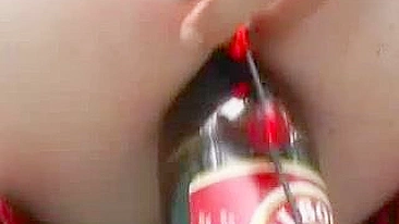 Drunk Teens Go Wild on Camera, Fucking like animals with beer bottles and other sexy toys!