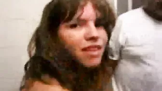 Fucking Shitfaced Drunk Latina Sluts in a Public Bathroom Gangbang