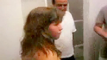 Fucking Shitfaced Drunk Latina Sluts in a Public Bathroom Gangbang