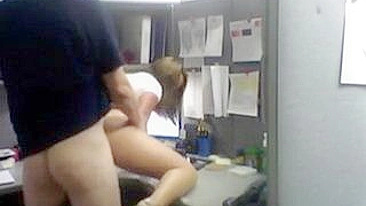Sexy Office Romp Caught on Hidden Camera! Must-See!