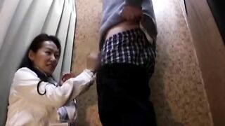 Hot Mature Man Gets Measured by Sexy Japanese Tailor in Private dressing room - Must See!