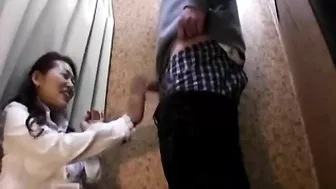 Hot Mature Man Gets Measured by Sexy Japanese Tailor in Private dressing room - Must See!