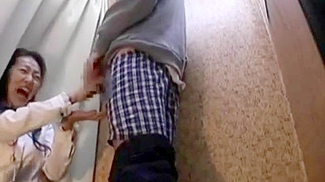 Hot Mature Man Gets Measured by Sexy Japanese Tailor in Private dressing room - Must See!