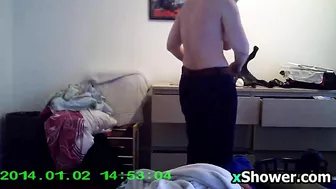 Sneaky Bro Catches Hot Sis Changing - Hidden Cam!