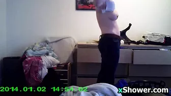 Sneaky Bro Catches Hot Sis Changing - Hidden Cam!