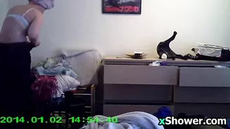 Sneaky Bro Catches Hot Sis Changing - Hidden Cam!