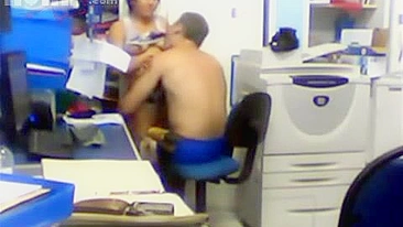 Dirty Office Scandal! Watch Hot Co-Workers Go Wild in the Copy room!