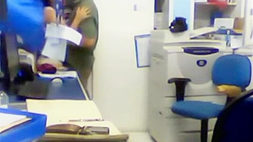 Dirty Office Scandal! Watch Hot Co-Workers Go Wild in the Copy room!