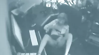 Slutty Secretary Gets Caught Fingering Herself on Office Security Camera