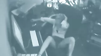 Slutty Secretary Gets Caught Fingering Herself on Office Security Camera