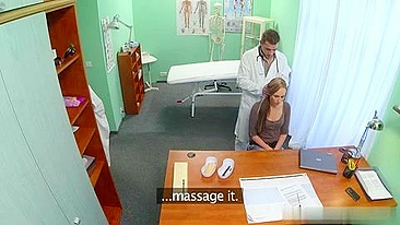 Hot Nurse Give Patient Massage to Relieve Back pain - Hidden Cam!