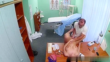 Seduced by her sexy surgeon, busty patient pays plastic surgery bill with passionate sex