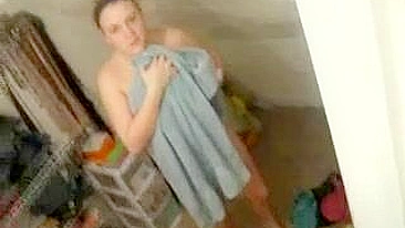 Sultry Surprise! Catch Your Roommate Fresh from the Shower