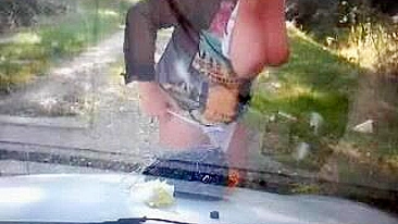 Mature Escort Gets Banged by Client in Car! Hidden Cam!