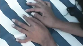 Black guy with big schlong fucks Brazilian chick out-of-doors