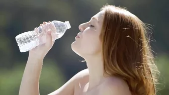 Black man with shade fucks white chick with natural boobs