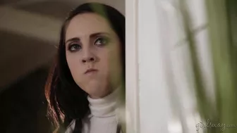 Brunette Nickey Huntsman catches girlfriend Georgia Jones watching porn and this leads to nice lesbian sex