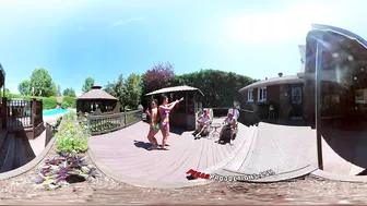 Stunning brunette chicks fucked well in outdoor VR video