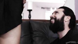 Unstoppable fucking of daring alt girl with tattoo and bearded man