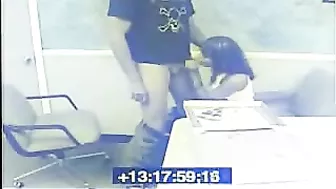 Sexy Secretary Gives Amazing Blowjob to Boss on Security Cam