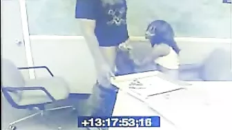 Sexy Secretary Gives Amazing Blowjob to Boss on Security Cam