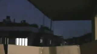 Hot Couple Have Sex on their Patio in this Voyeur Tape!