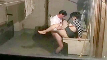 Hot Couple Have Sex on their Patio in this Voyeur Tape!
