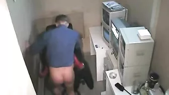 Hot Security Guard Get Lucky with Street Hooker on Night Shift!