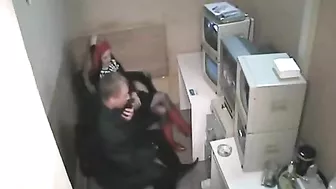 Hot Security Guard Get Lucky with Street Hooker on Night Shift!