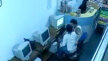 Unleash Your Fantasies! Couple's Public Sex in Internet Cafe with Workers Watching