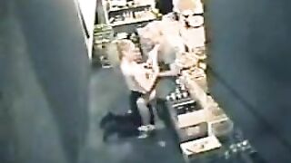 Hot Encounter Between Lesbian Boss and Cashier in the Storage Room!