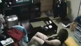 Hidden camera caught mature mom masturbating to video of man jerking off