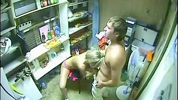 Russian Teen Get Banged at Work by Security cam - Must See!